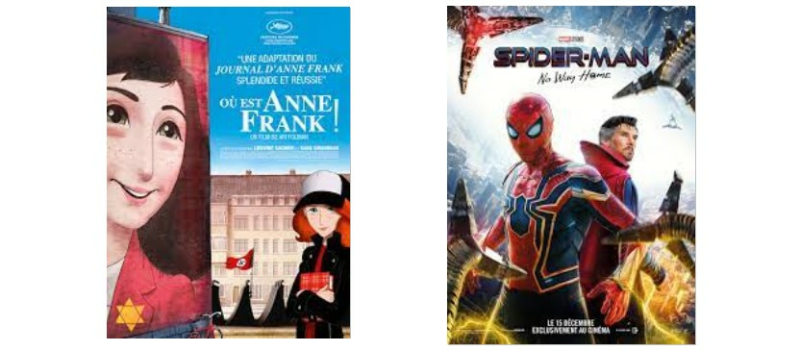 Anne Frank et Spiderman au cinéma mardi !
