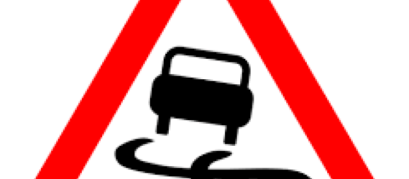 Attention Chaussées glissantes