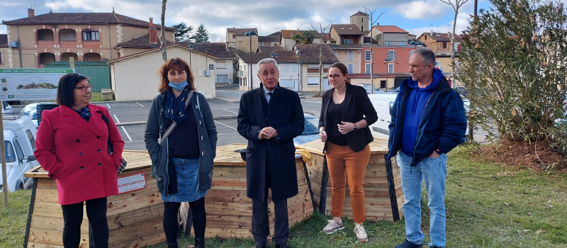 La première aire de compostage collectif a été inaugurée