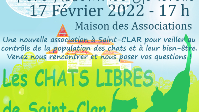 Une nouvelle association dans le village " Les Chats Libres de Saint-Clar"
