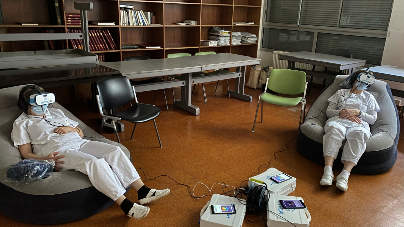 Un moment de bien-être pour le personnel hospitalier
