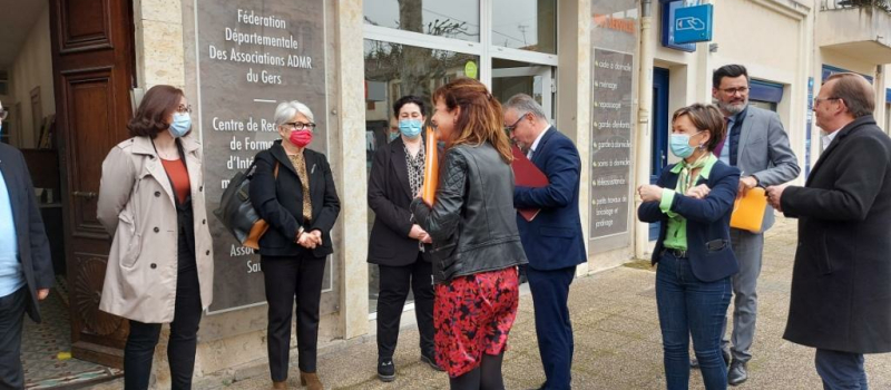 Carole Delga en visite au sein de l’ADMR 32 à quelques jours du lancement du "Pacte pour l'embauche en Occitanie"