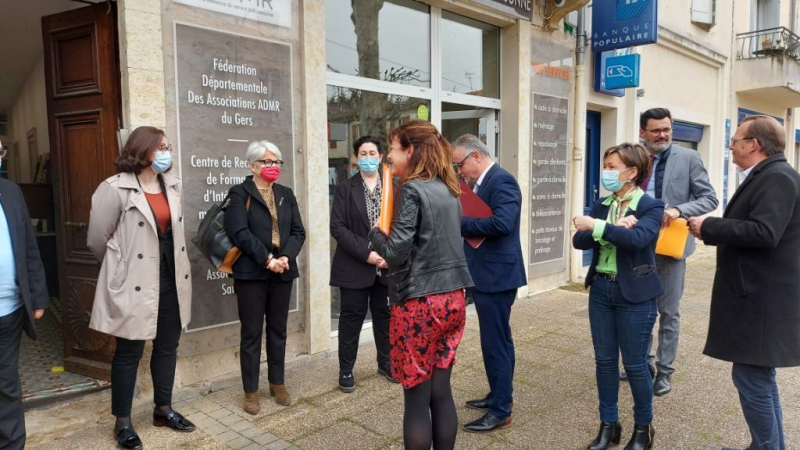 Carole Delga en visite au sein de l’ADMR 32 à quelques jours du lancement du "Pacte pour l'embauche en Occitanie"