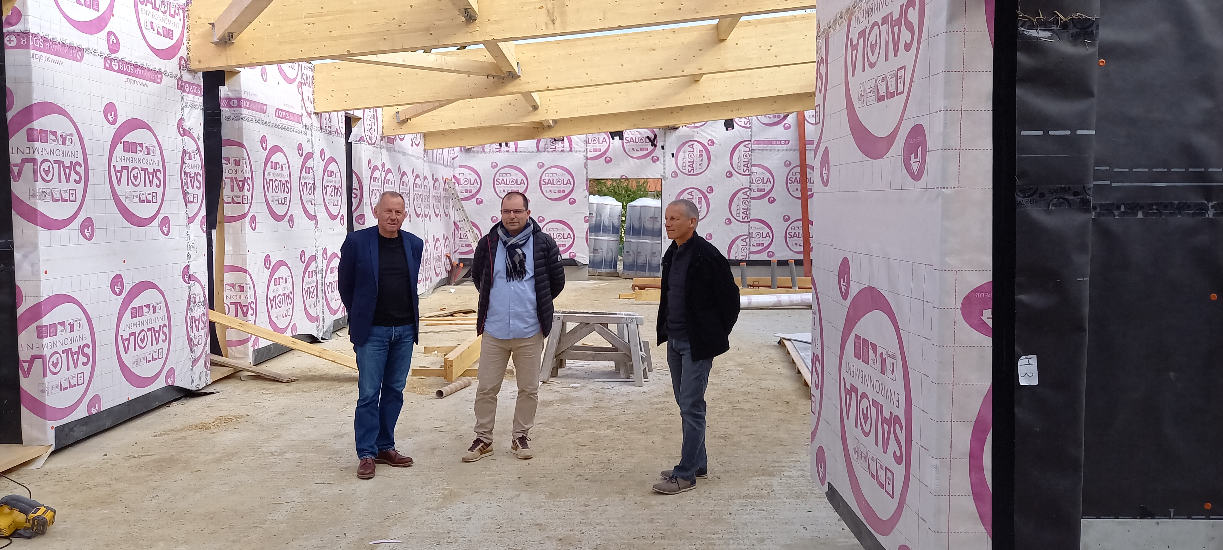 Jean-Claude Pasqualini, Laurent Rosello et Philippe Baron ont présenté les travaux en cours du nouveau foyer de la Hourre.