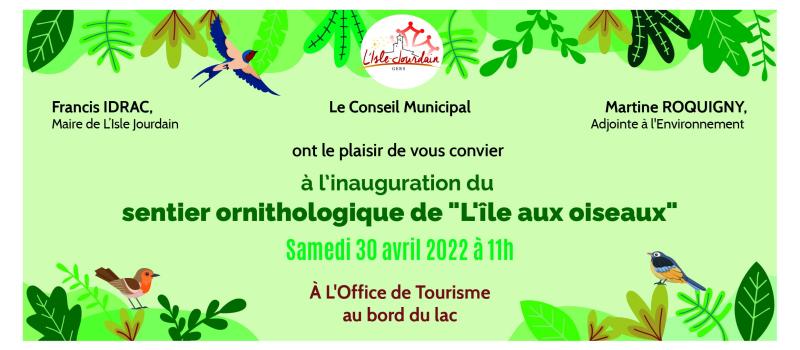 Un sentier ornithologique sera inauguré demain autour du petit Lac.