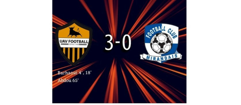 UAV Football : victoire contre Mirande samedi soir !