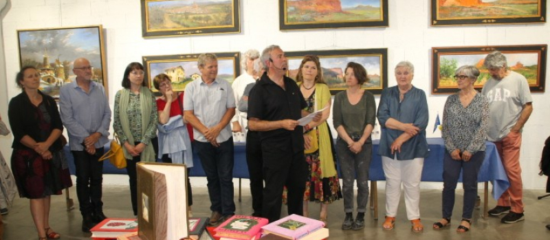 Vernissage de l'expo de 10 artistes européens à l'Atelier des Berges du Gers