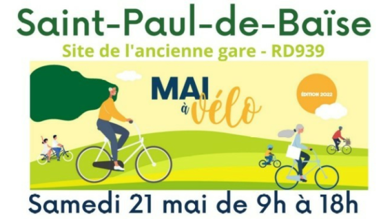 Mai à vélo à Saint-Paul de Baïse, c'est samedi !