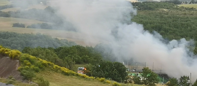 Incendie à la décharge de Auch-Pavie et un grave accident de voiture
