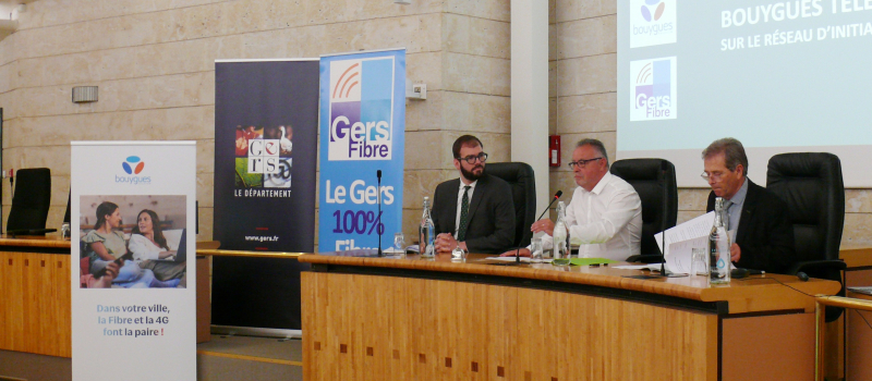 Le Département et Gers Fibre signent un contrat avec Bouygues Télécom