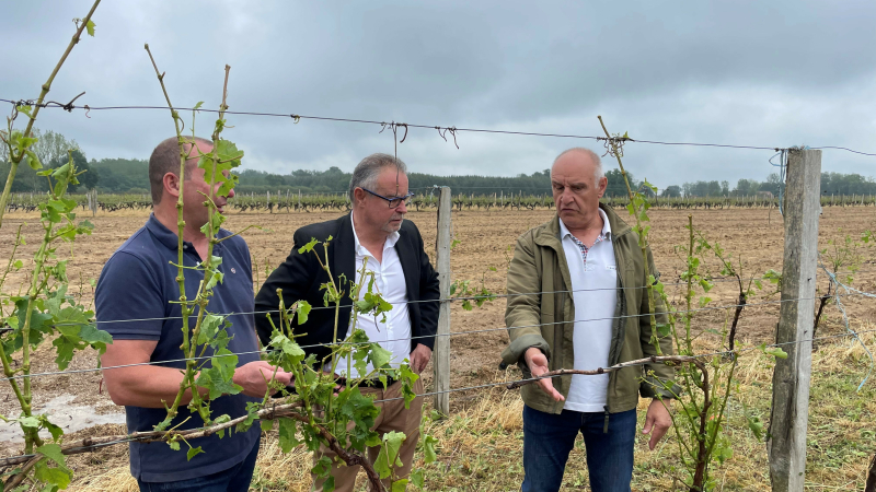 Philippe Dupouy est allé constater les dégats de l'orage dans le nord-ouest du département