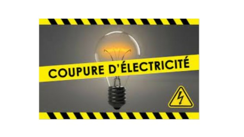 Coupure d'électricité annoncée jeudi
