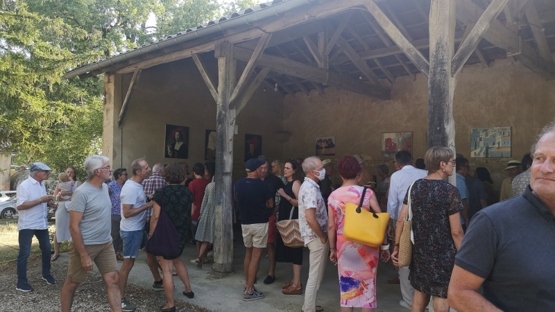 Vernissage réussi de l'exposition de peinture  au Domaine de Polignac