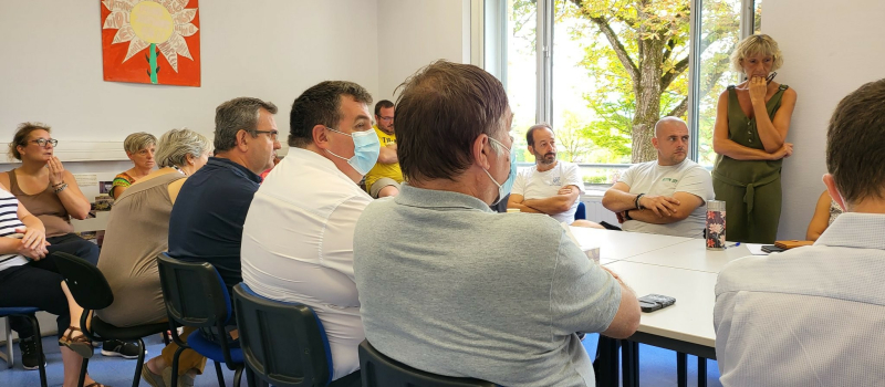 Les salariés de Cantaloup reçoivent David Taupiac