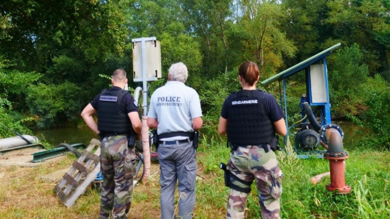 Sècheresse dans le Gers. Des contrôles de police et de gendarmerie sont en cours dans le département
