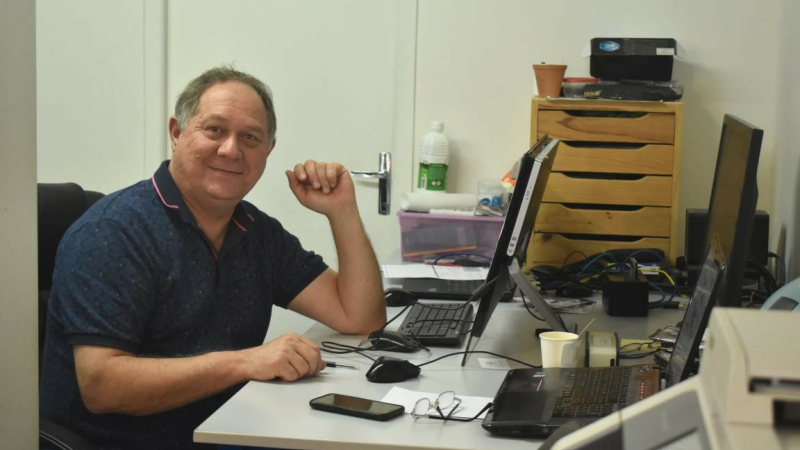 Pascal Jedynak, tient l’atelier informatique