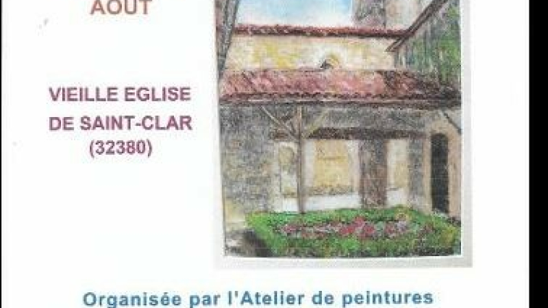 Fin de l'écriture picturale de " La Saint-Claraise 2022 " à la Vieille Eglise.