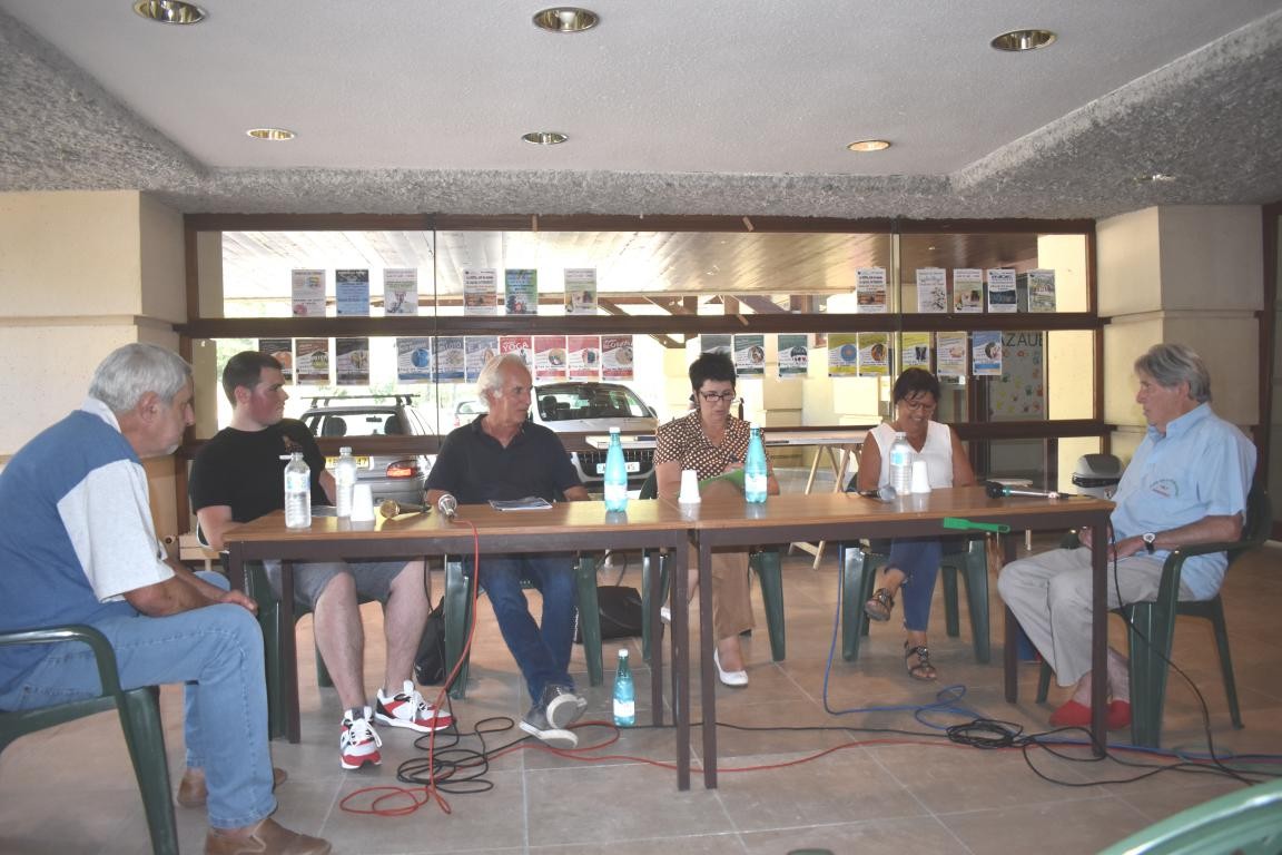 Marcel, Olivier, Pierre, Isabelle, Régine et Michel