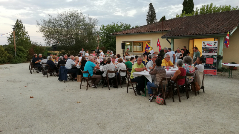 Sous les platanes