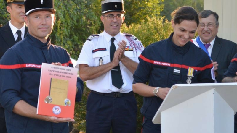 Passation de commandement au centre de secours
