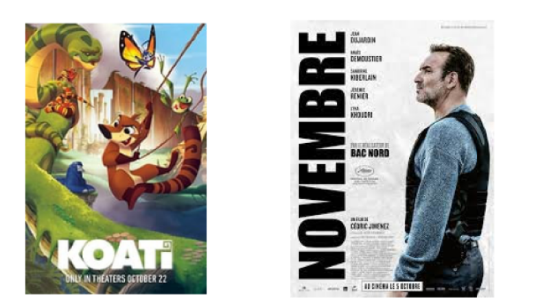 Animation et " Novembre" en sortie nationale mercredi au cinéma