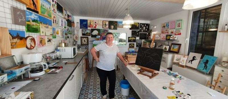 Do la Barbouille ouvre son atelier : Des toiles "au parfum d'innocence"