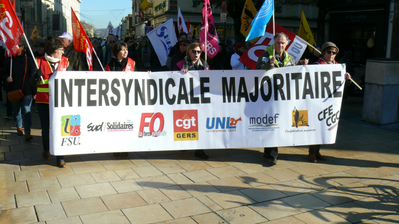 L'intersyndicale appelle à un rassemblement mardi 18 octobre