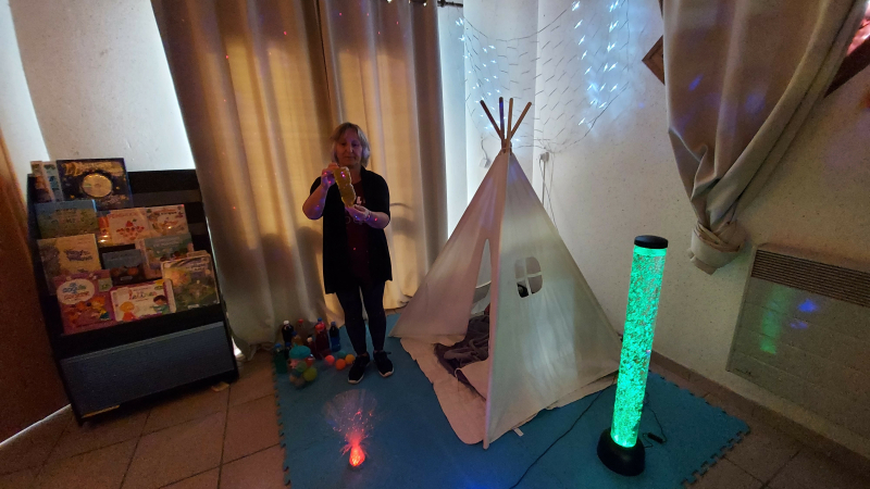 Un espace sensoriel aménagé au Centre de Loisirs