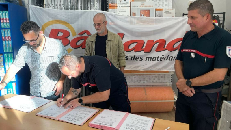 Batiland soutien les sapeurs pompiers