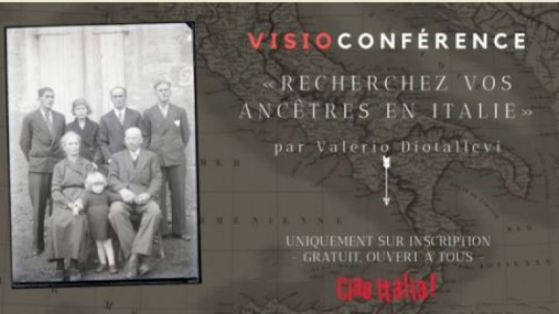 Visio-conférence organisée par les Archives départementales: "Recherchez vos ancêtres en Italie"