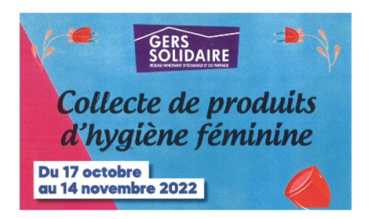 Vic Accueil partenaire de l'action "précarité menstruelle" menée par Gers Solidaire