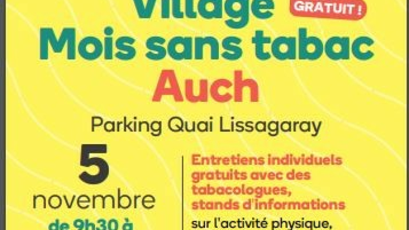 Demain : Installation du vilage # mois sans tabac