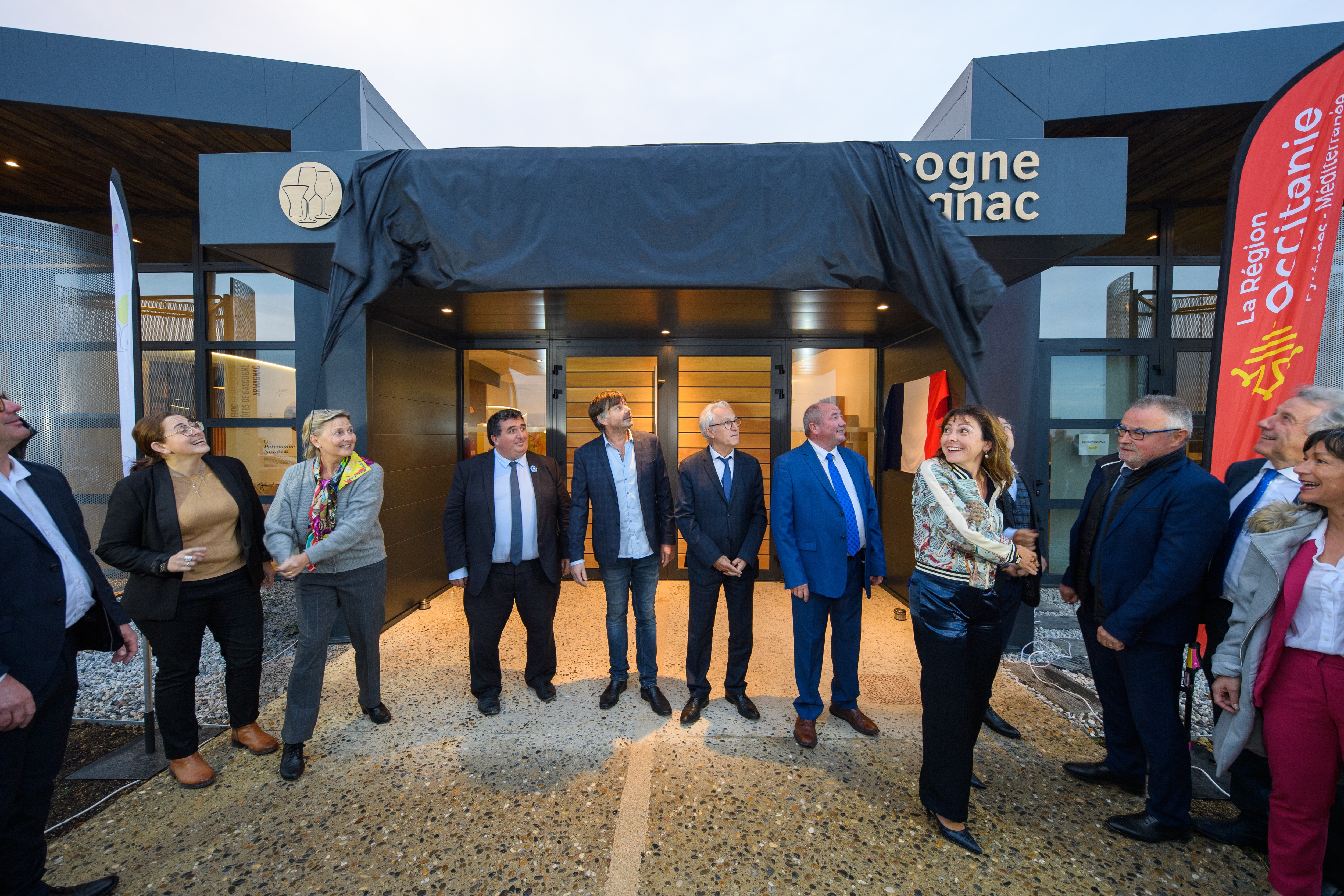 Inauguration la Maison Gascogne Armagnac par Madame Carole Delga, Présidente de la Région Occitanie crédit photo DR