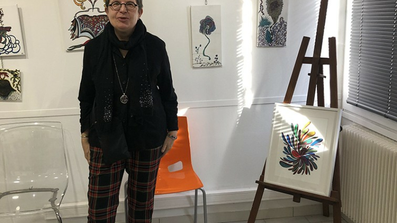Les vagabondages picturaux de Fabienne Lagravère à l'Office de Tourisme de l'Isle-Jourdain