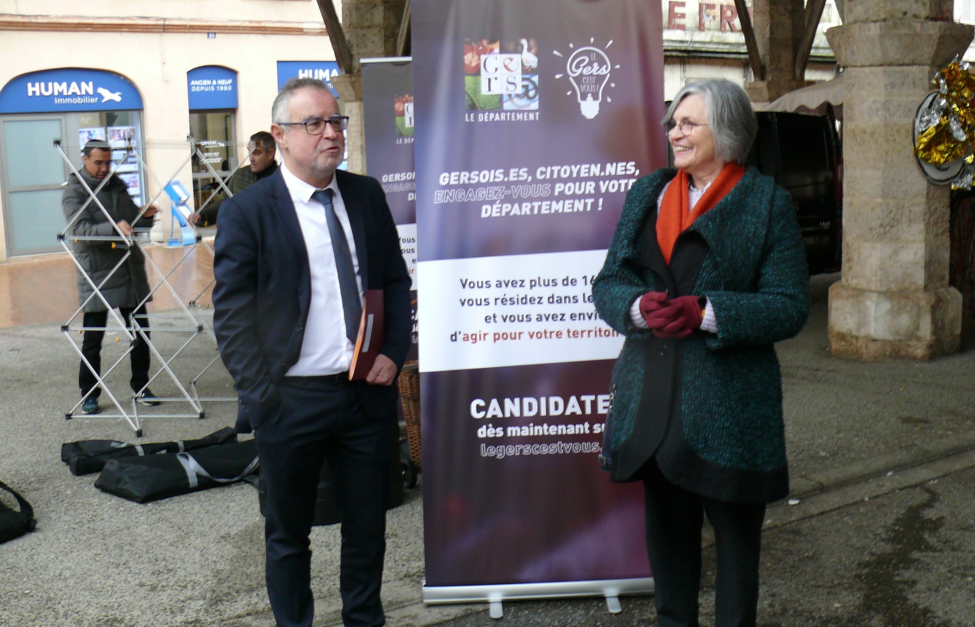 Philippe Dupouy et Hélène Rozis Le Breton, Conseillère Départementale, étaient présents pour le lancement de la Commission consultative citoyenne.