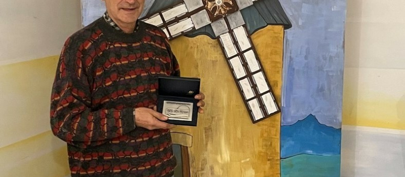 Alain Ribolleda  honoré  par la médaille  de Val de Gers