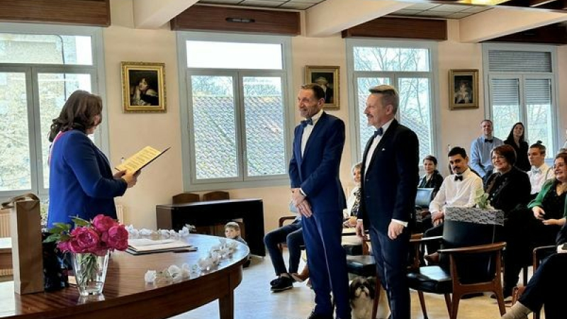 Mariage hivernal à la mairie de Vic-Fezensac