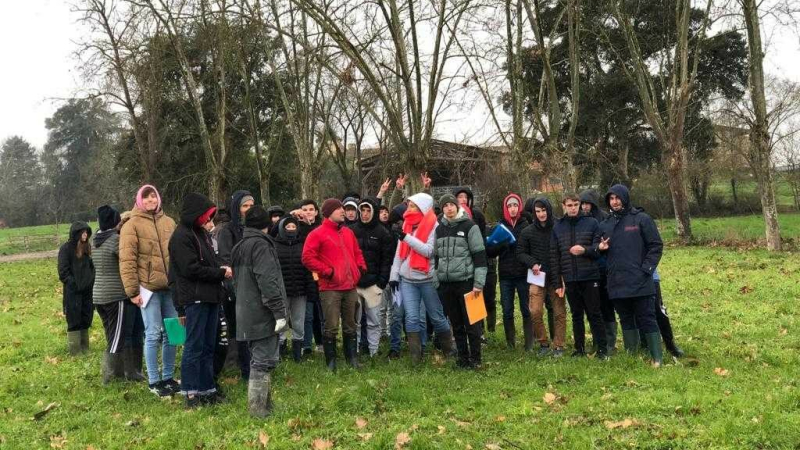 Lycée agricole de Beaulieu : les élèves en visite, à la découverte de pratiques agroécologiques