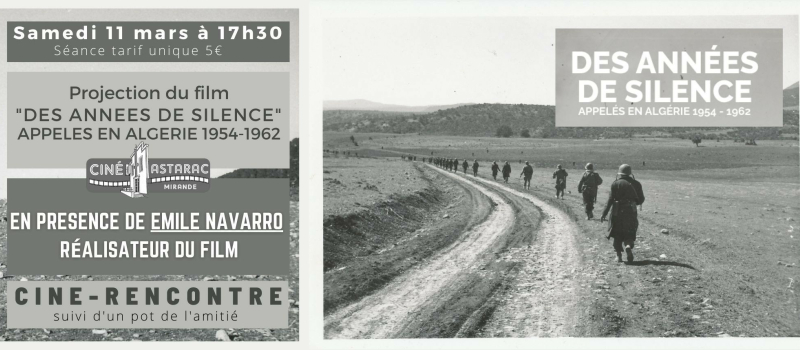 Emile Navarro présente son dernier documentaire au Ciné Astarac de Mirande sur la guerre d'Algérie