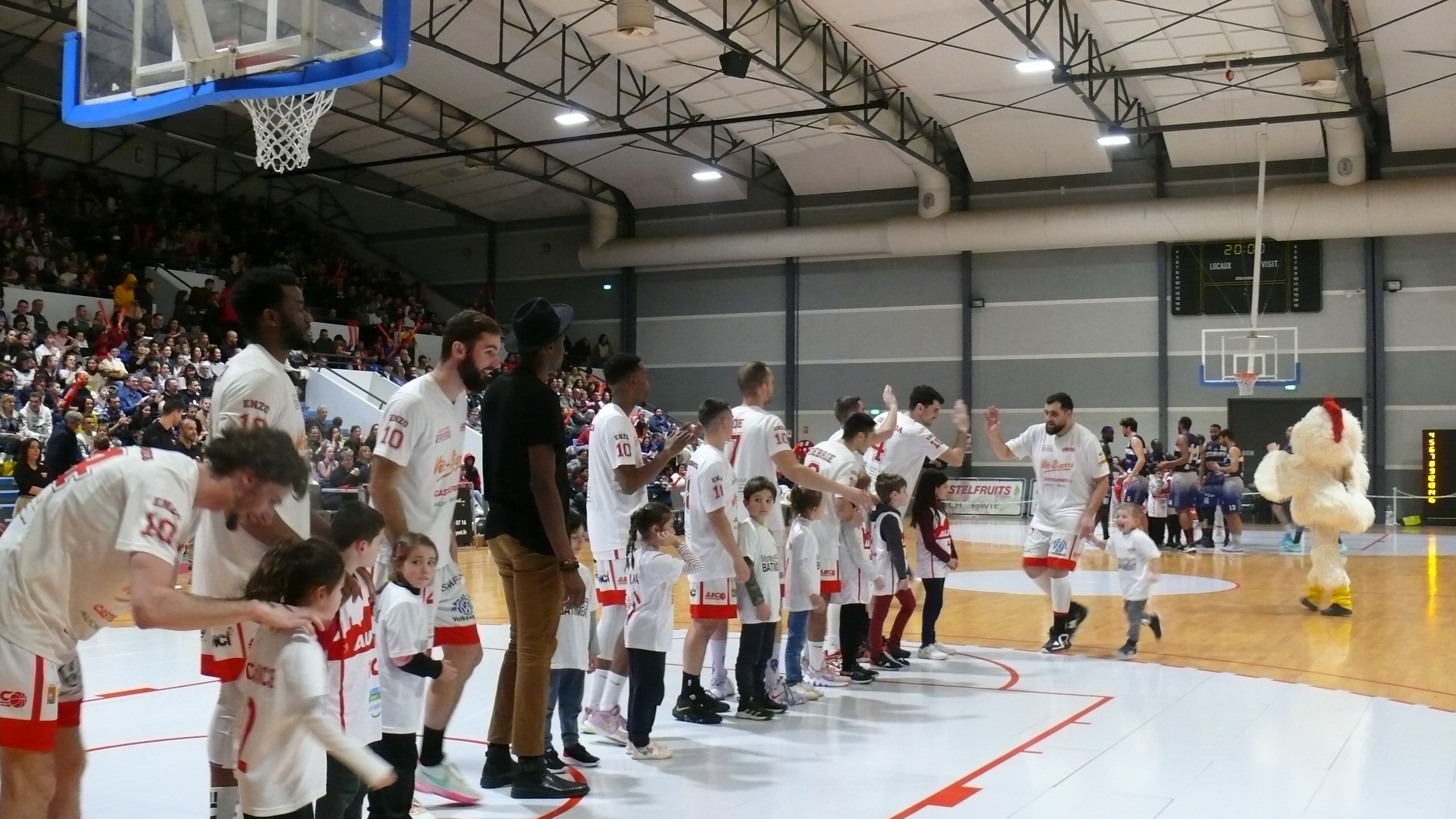 L'équipe auscitaine avant le coup d'envoi face au TOAC.