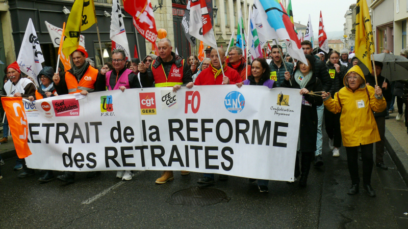 Programme des manifestations pour le retrait de la réforme des retraites