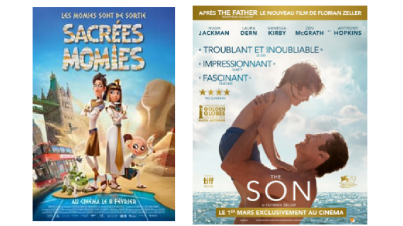 Animation et drame au cinéma mercredi