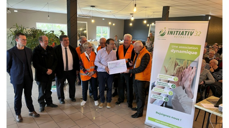 Initiativ' Retraite 32 : assemblée générale et remise de chèque à la Banque Alimentaire du Gers