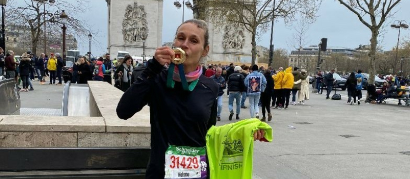 Hélène Scudellaro a couru le marathon de Paris