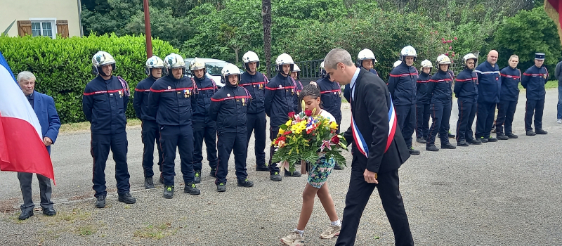 Une cérémonie du 8 mai spéciale  grace à la forte présence des pompiers d'Eauze