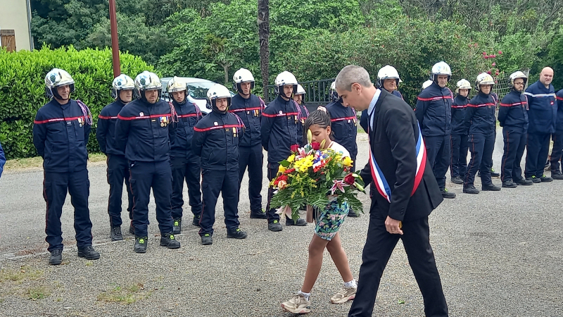 Une cérémonie du 8 mai spéciale  grace à la forte présence des pompiers d'Eauze