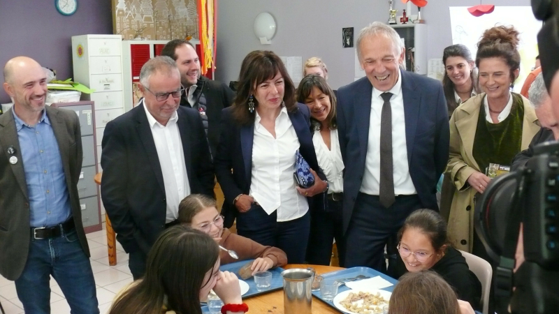 La présidente de la région Occitanie, Carole Delga, a découvert les travaux de réhabilitation du Grand Garros