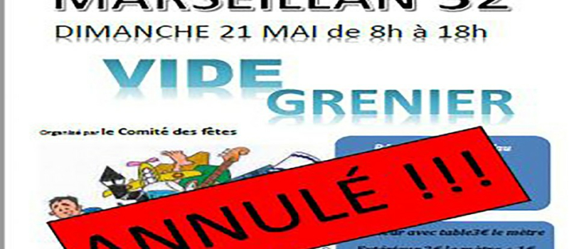 Annulation vide grenier