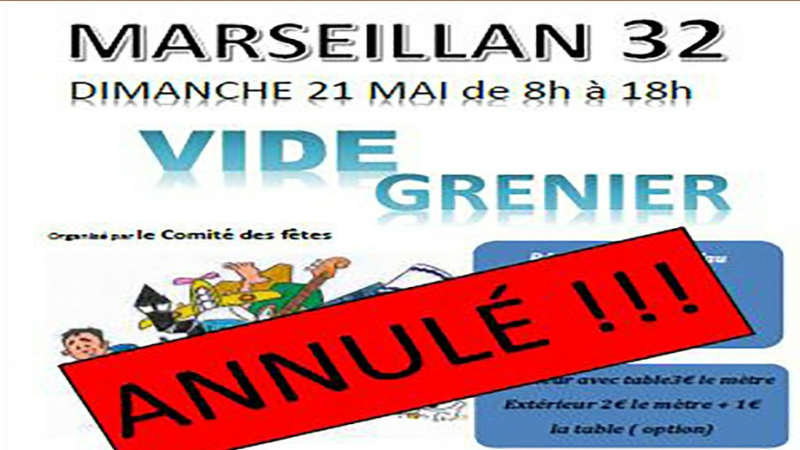 Annulation vide grenier