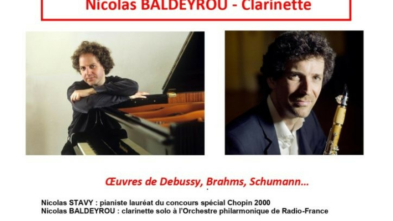Concert « Moments musicaux de Flaran 2023 » : Duo clarinette et piano avec Nicolas Baldeyrou et Nicolas Stavy